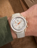 Curved Vertech Rubber Strap - Beige - OM Luxury