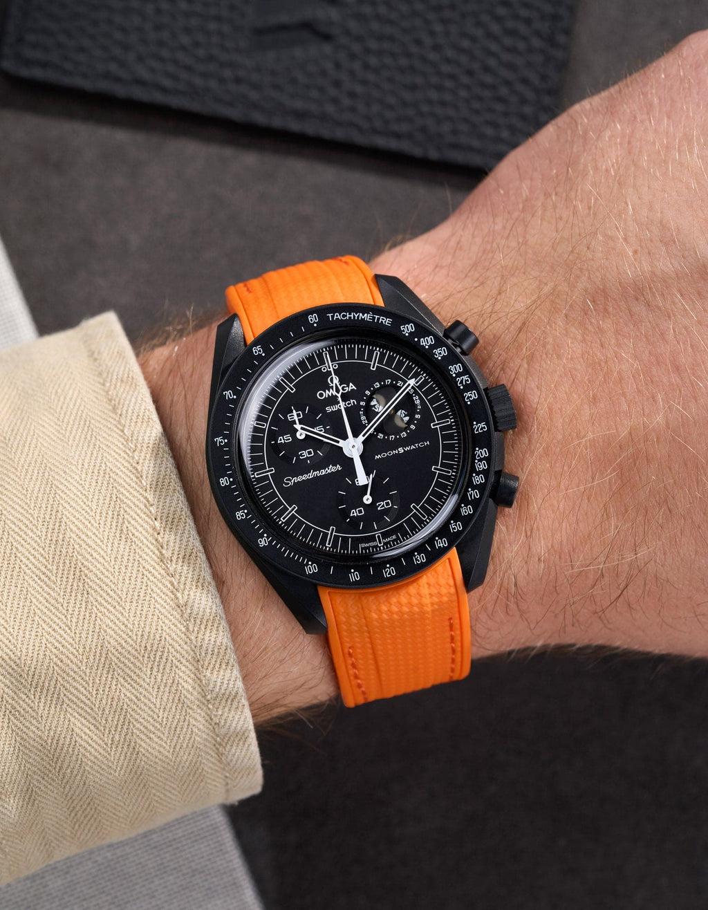 MoonSwatch Mission to The Moonphase - New Moon (Rubber Strap) - OM Luxury